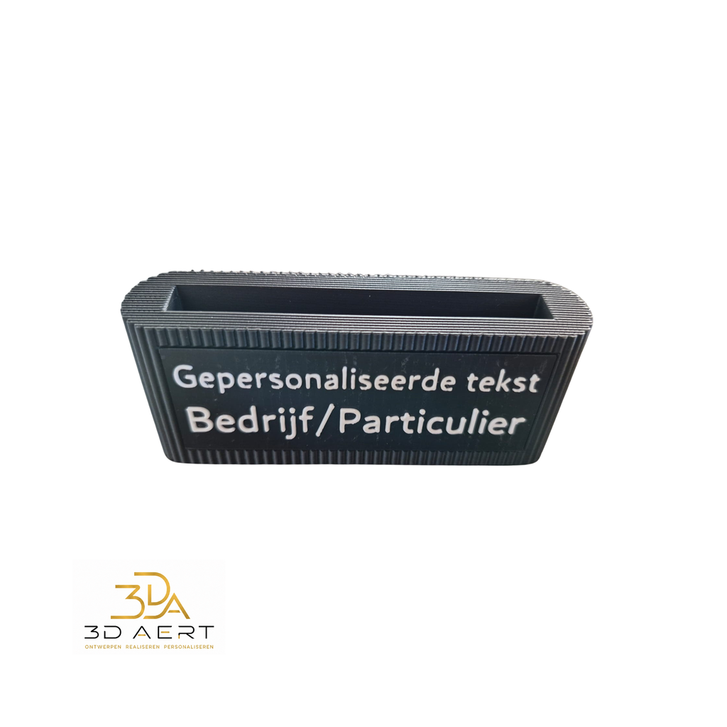 Visitekaarthouder (met gepersonaliseerde tekst) (1 gleuf)