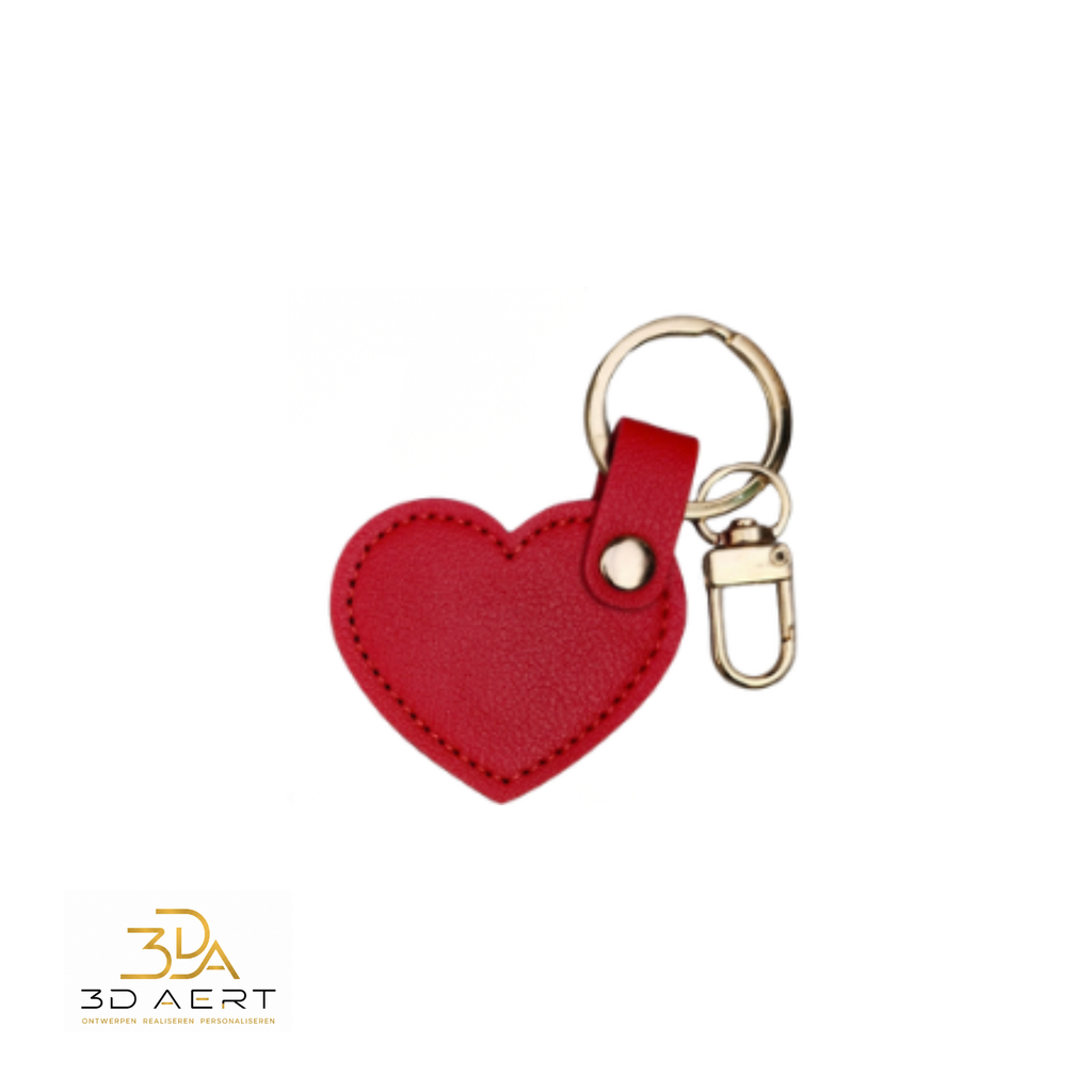 Gepersonaliseerde sleutelhanger hartje (Rood)