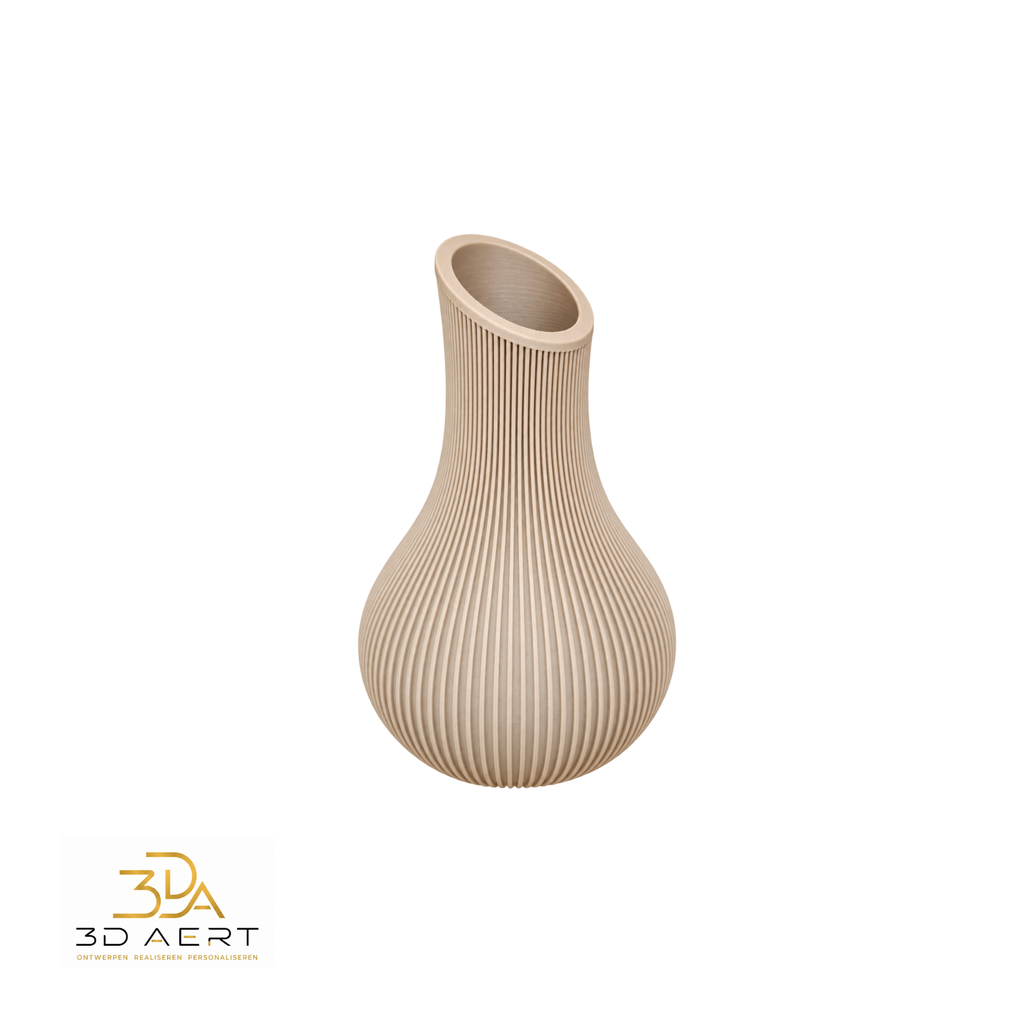 Japandi designvaas 'Shizu' (Exclusief glazen vaasje)